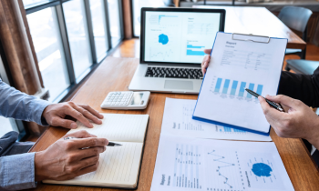Business advisor conducting a business health check
