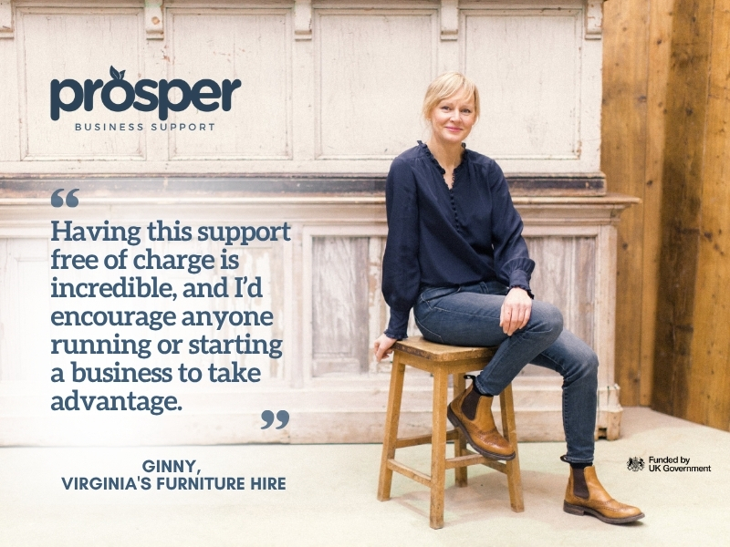 Client testimonial from a Prosper client that says: "Having this support free of charge is incredible, and I’d encourage anyone running or starting a business to take advantage."